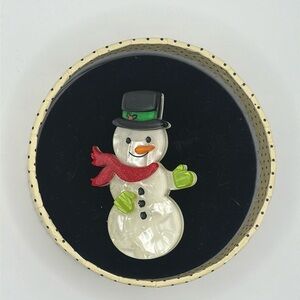 Frosty the snowman Brooch